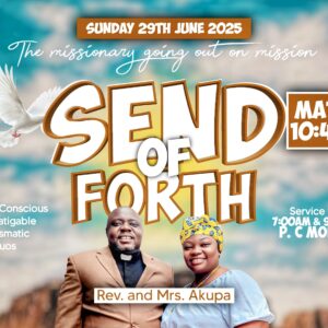SENDFORTH OF REV. MBEBANG AKUPA VICTOR | ASSOCIATE PASTOR