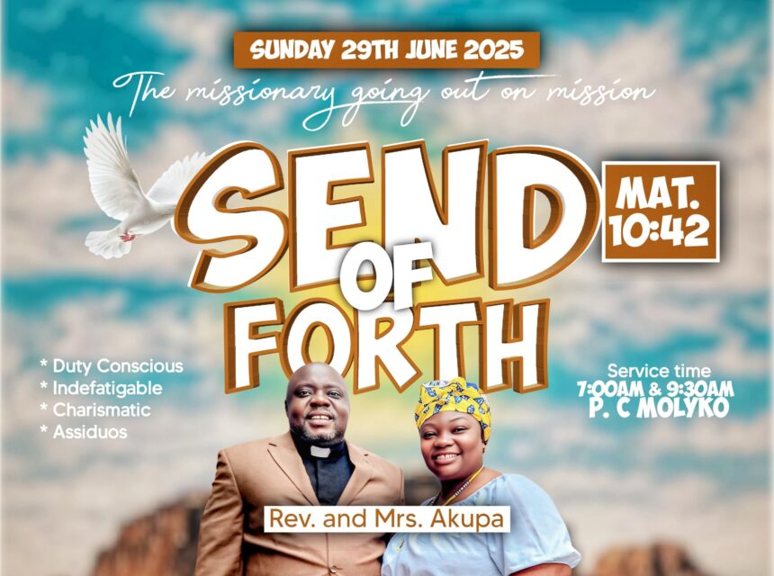 SENDFORTH OF REV. MBEBANG AKUPA VICTOR | ASSOCIATE PASTOR