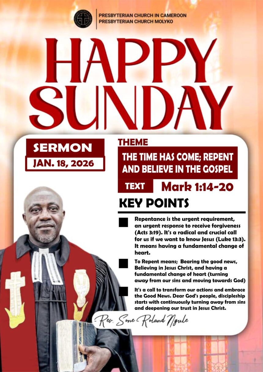 THE TIME HAS COME, REPENT AND BELIEVE IN THE GOSPEL